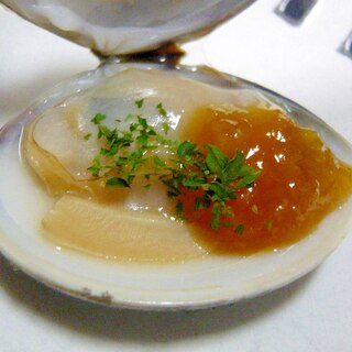 ♥　焼き蛤のゆず味噌パセリ　♥
